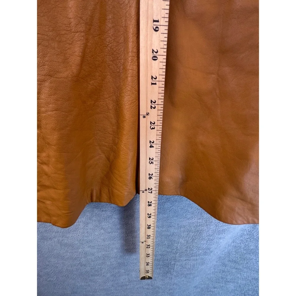 Vintage 70s Leather Jacket Womens S Driving‎ Western Yellow *Read